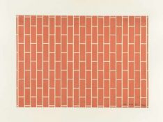 Victor VasarelyOhne Titel (Mur de brique)Tempera und cut-out auf dünnem Karton, auf Unterla