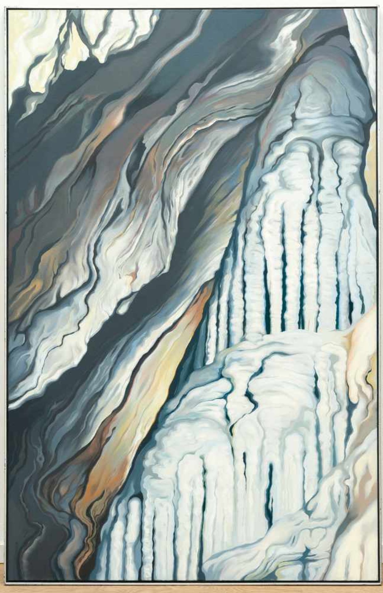 Lowell Nesbitt„Linville Caverns“Öl auf Leinwand. (19)73. Ca. 223,5 x 143 cm. Verso auf der - Bild 2 aus 3