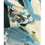Heino NaujoksOhne Titel (Kleiner Blauer)Öl auf Leinwand. (19)90. Ca. 76 x 63 cm. Signiert u