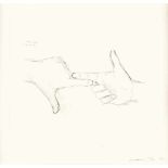 Bruce Nauman4 Bll. aus: Fingers and HolesRadierung auf Velin. (19)94. Ca. 39,5 x 45 cm (Bla