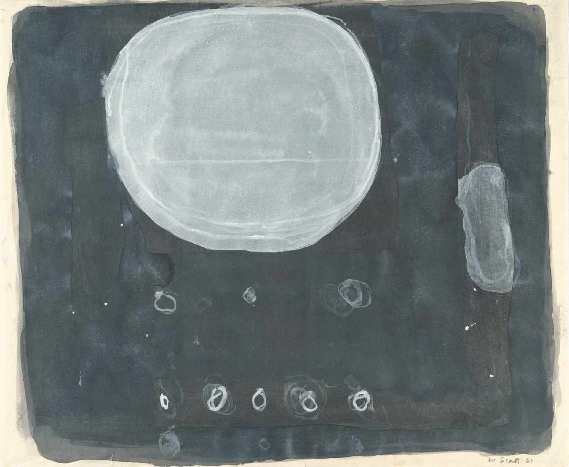 William ScottNo "41"Aquarell und Gouache auf feinem Bütten. (19)61. Ca. 50 x 61 cm. Signier