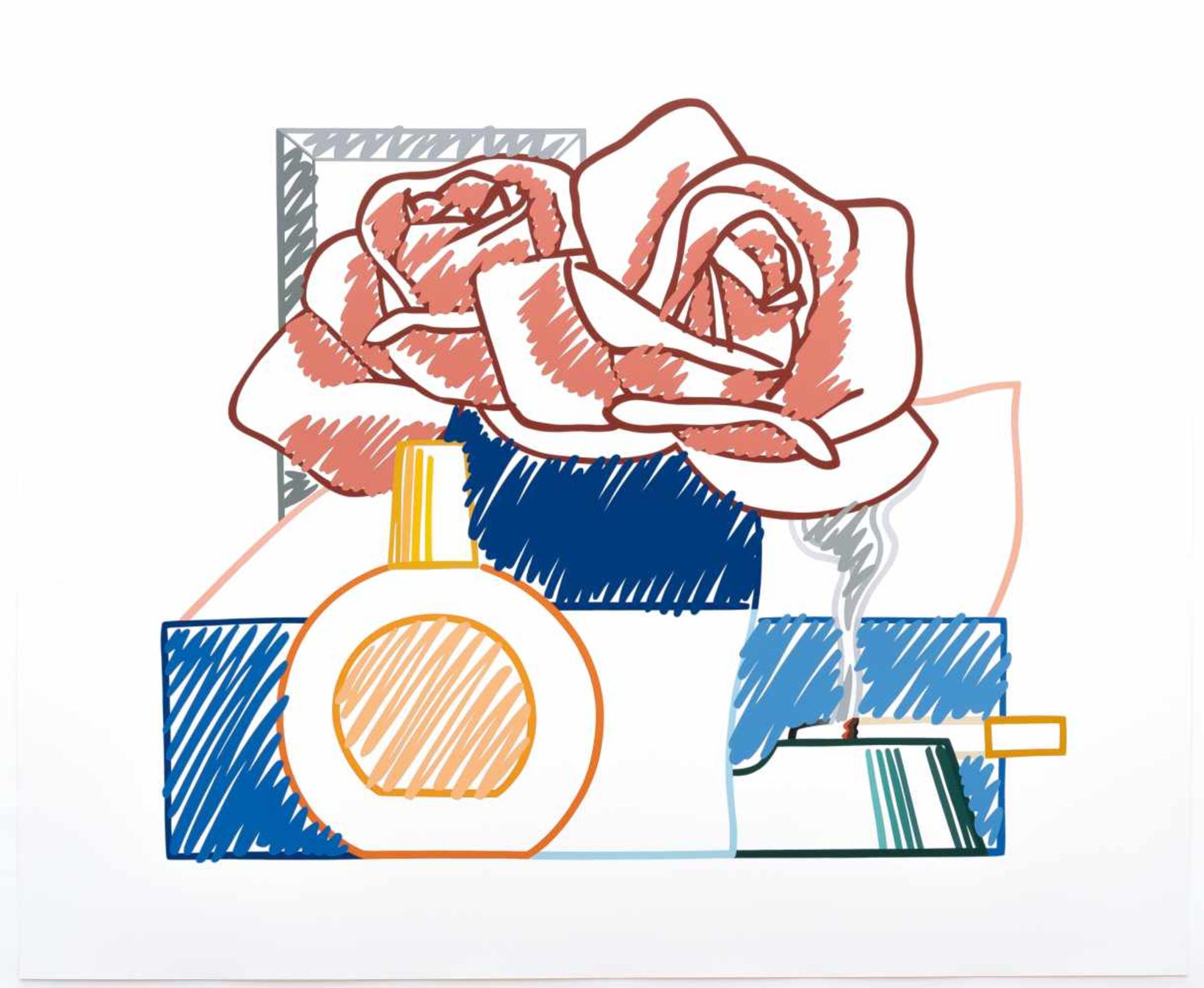 Tom WesselmannScribble version of still-life No. 58Farbige Serigraphie auf Karton. (1991). - Bild 2 aus 2