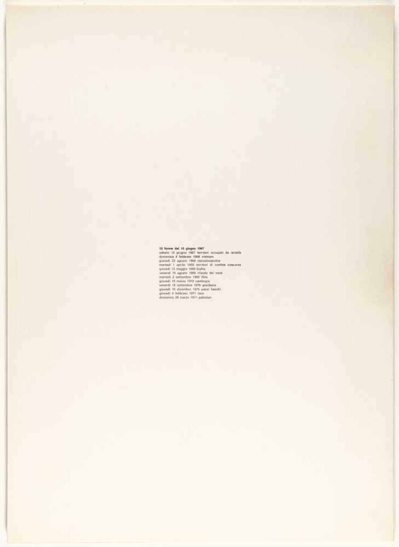 Alighiero BoettiDodici forme dal 10 giugno 1967Portfolio mit 12 farbigen Serigraphien auf d - Image 3 of 20