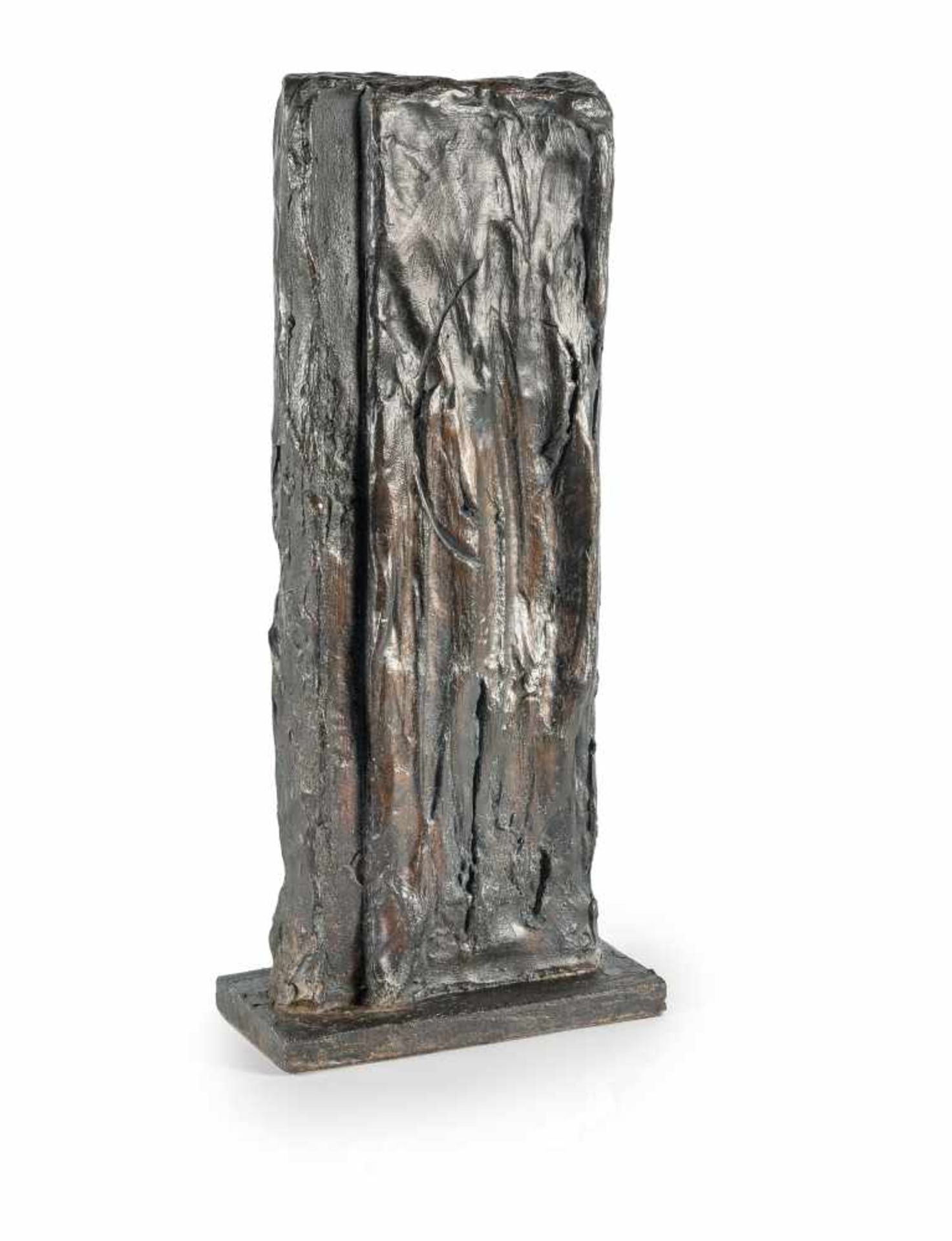 Günther FörgOhne Titel (Stele)Bronze mit schwarzer Patina. (1998). Ca. 40 x 18 x 9 cm. Eine - Bild 2 aus 4