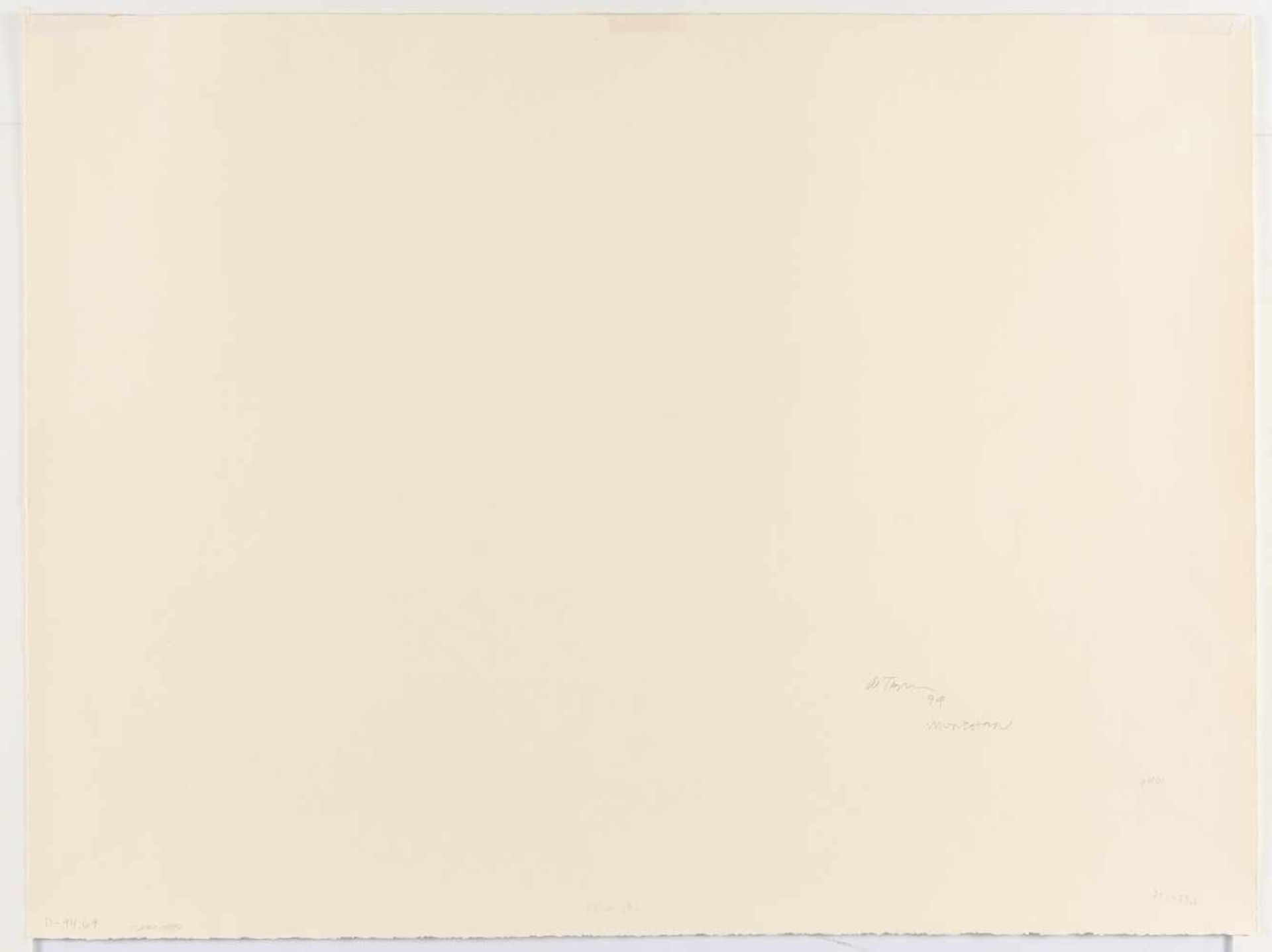 Al TaylorUntitledBleistift und Deckweiß auf cremefarbenem Velin. (19)94. Ca. 53,5 x 71,5 cm - Bild 3 aus 3