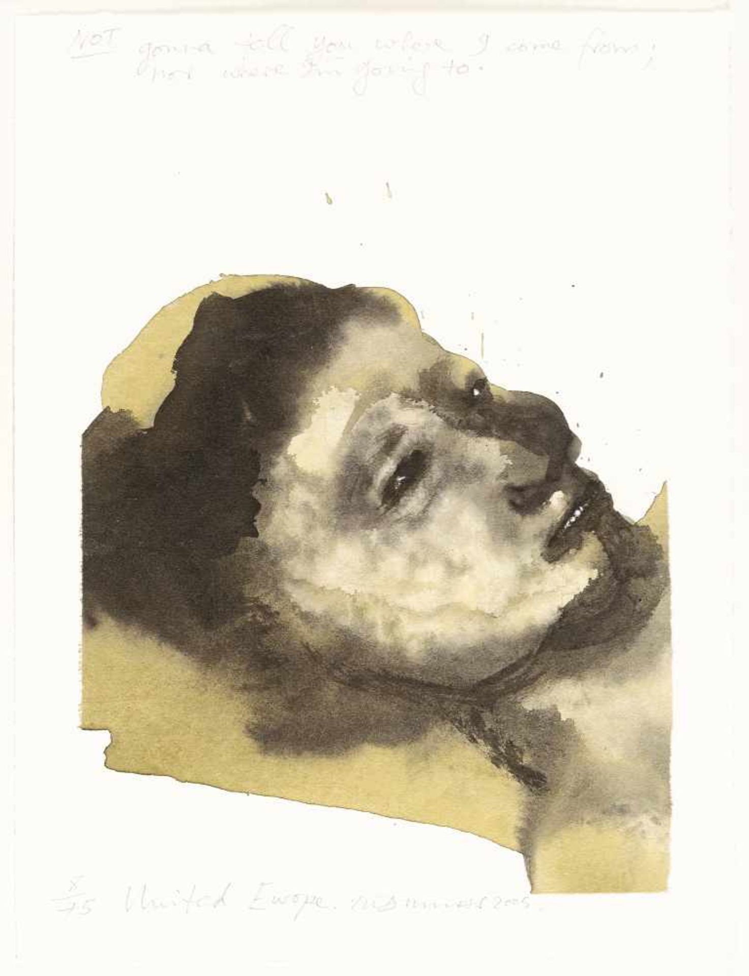 Marlene Dumas„United Europe“Farbiger Digitaldruck auf festem Velin. 2005. Ca. 28 x 23 cm (B - Bild 2 aus 2