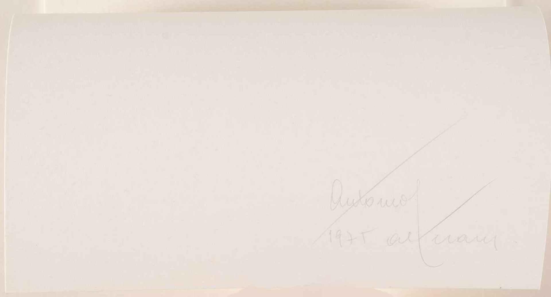 Antonio CalderaraOhne TitelAquarell und Bleistift auf leichtem Karton. 1975. Ca. 15,5 x 15, - Image 3 of 3
