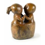 Odile Kinart„Bad Handjes“Bronze mit ockerfarbener und dunkelbrauner Patina. (Ca. 1995). Ca.