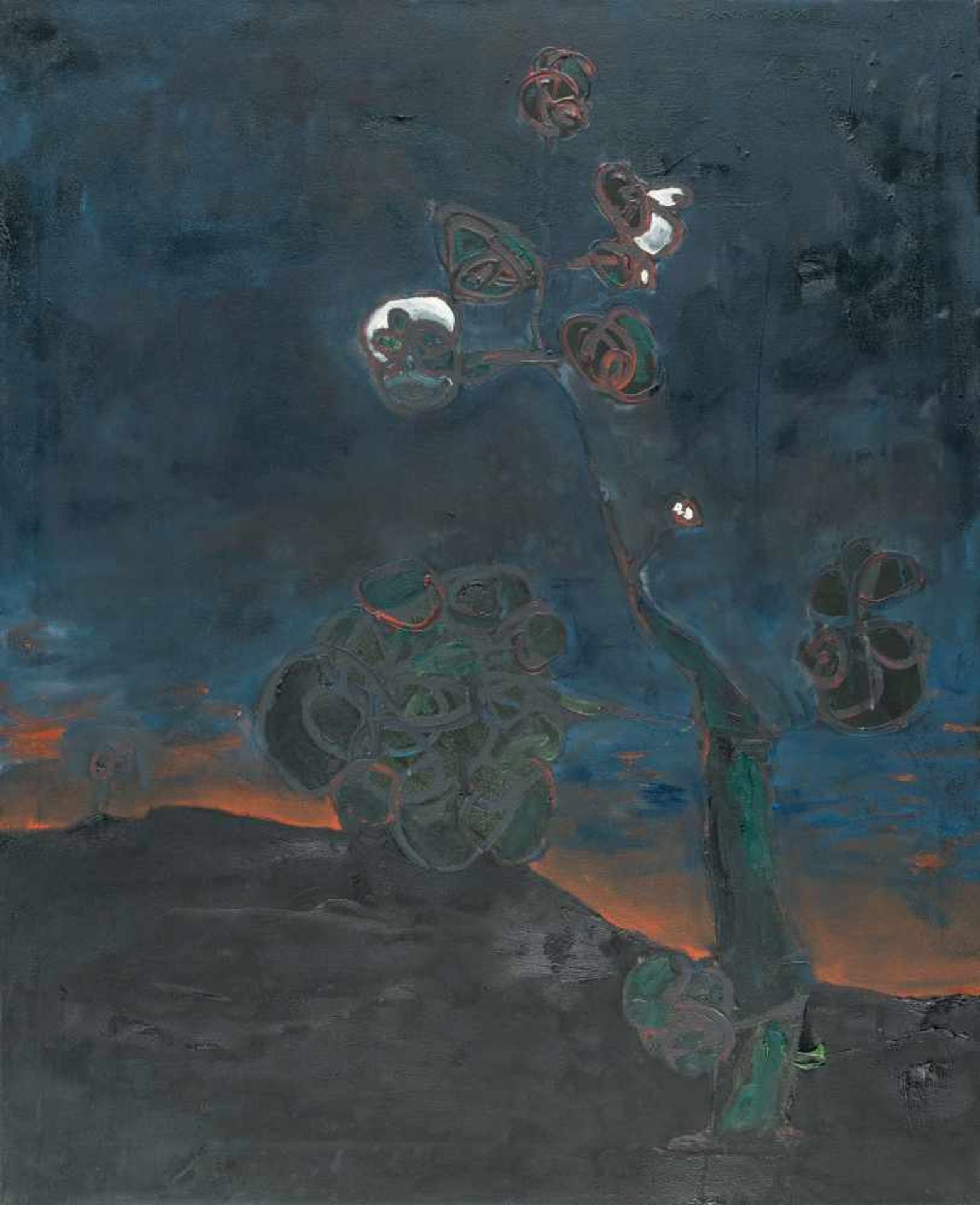 Thomas Zipp„Blütenbaum“Öl auf Leinwand. (20)03. Ca. 110 x 90 cm. Verso signiert, datiert un
