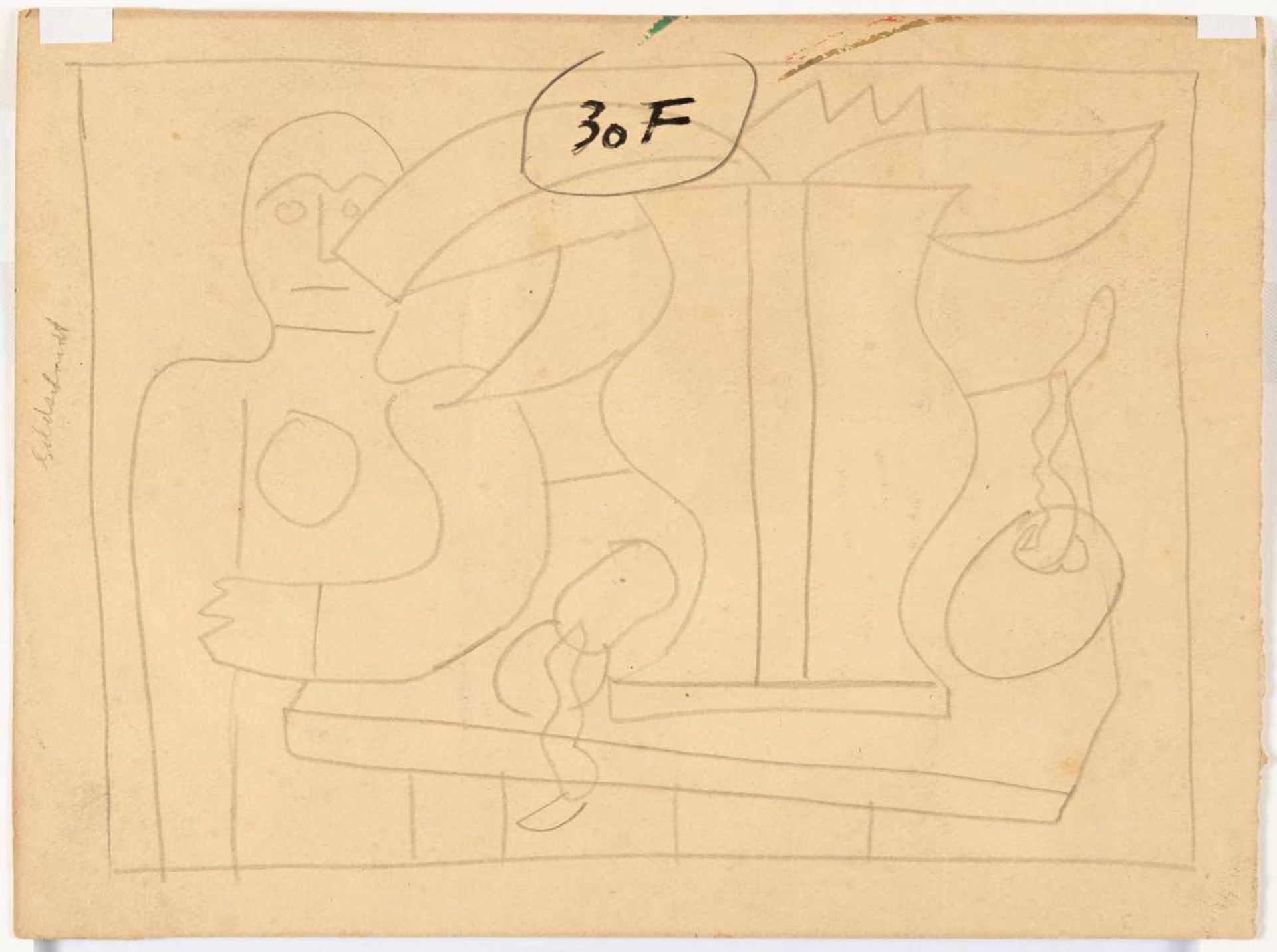 Fernand LégerComposition: l'homme au vaseGouache, Tusche und Bleistift auf chamoisfarbenem, - Bild 3 aus 3