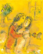 Marc ChagallIntérieur jauneÖl auf leinwandkaschiertem Malkarton. (1978-1980). Ca. 41 x 33 c