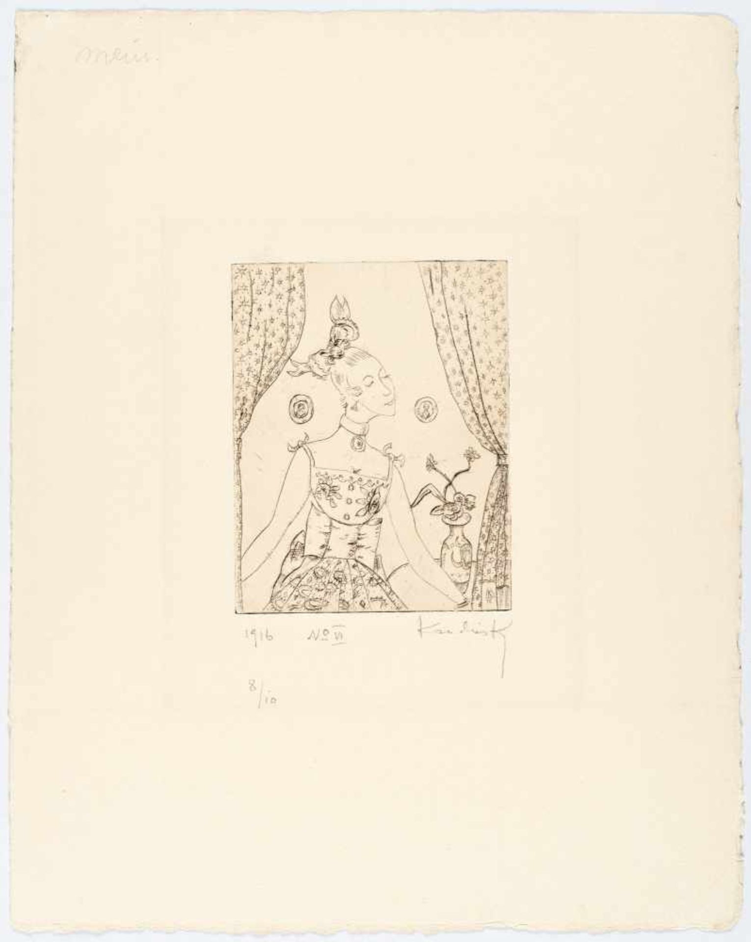 Wassily KandinskyRadierung 1916 „No. VI“Radierung auf chamoisfarbenem, leicht strukturierte - Bild 2 aus 3