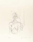 Alberto GiacomettiBuste ILithographie auf Velin. (1960). Ca. 34,5 x 24 cm (Blattgröße ca. 5