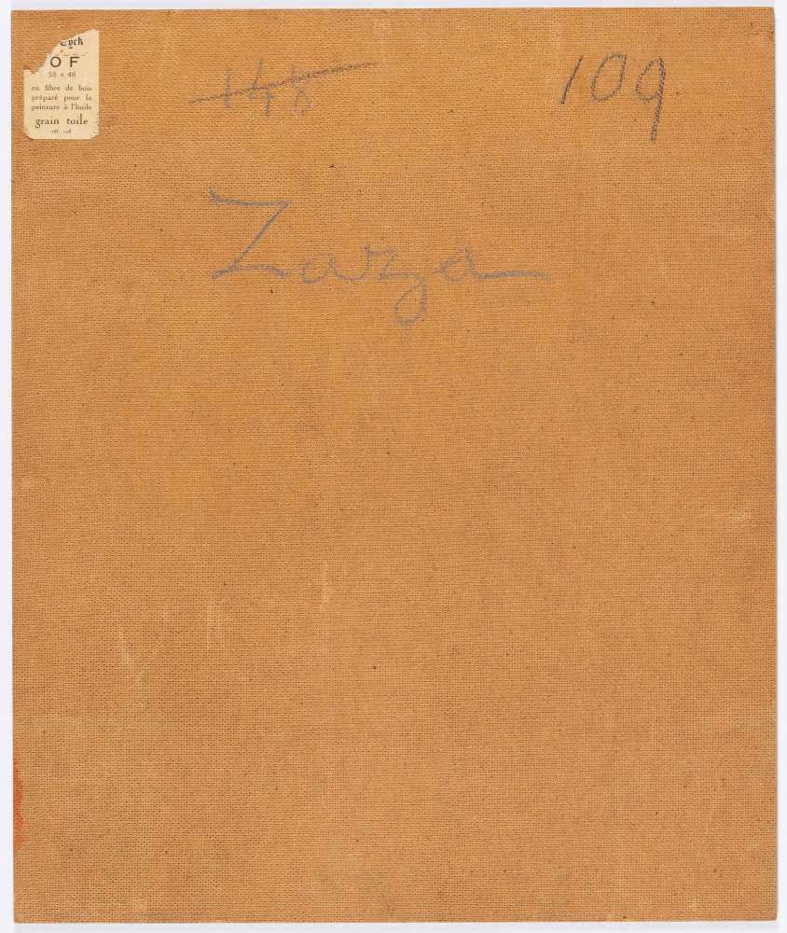 Jean-Gabriel Domergue„Zaza“Öl auf Hartfaserplatte. Ca. 55 x 46 cm. Signiert unten links sow - Bild 3 aus 3