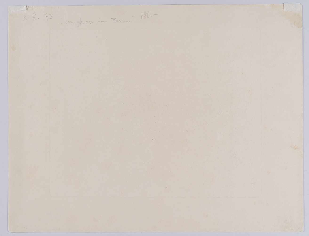 Paul Klee„Jungfrau im Baum“ (Jungfrau träumend)Radierung auf festem, chamoisfarbenem Velin. - Image 3 of 3