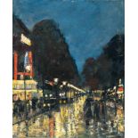 Lesser UryKurfürstendamm bei Nacht (am Zoo)Öl auf Leinwand. (1927). Ca. 46 x 38 cm. Signier