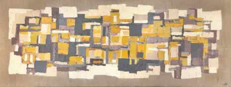 Jeanne Kosnick-KlossComposition CubisteÖl auf Leinwand. 1952. Ca. 61 x 160 cm. Monogrammier