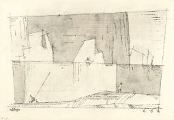 Lyonel FeiningerThree People on the Shore and Ship in the Distance (Drei Personen am Ufer und e