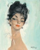 Jean-Gabriel Domergue„Arlette“Öl auf Leinwand. Ca. 40,5 x 33 cm. Signiert unten rechts sowi