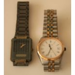 Montre TISSOT, PR 100 P360/460, années 90, boîtier et bracelet en acier argenté et [...]