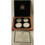 Coffret de 4 pièces en argent édité en 1972 "La Monnaie Olympique, Série I, [...]