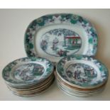 Service en porcelaine BOCH Frères KERAMIS : 12 assiettes plates, 12 assiettes [...]