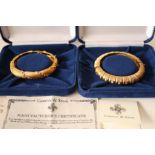 Paire de bracelets articulés CAMROSE & KROSS plaqué or 25 ct et sertie de cristaux [...]