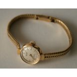 Montre bracelet pour dame en or jaune 18 Ct, marque PONTIAC, mécanisme à réviser - [...]