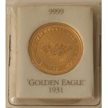 Pièce en or 999 Élisabeth II Australia Gold Nugget 1/4 Oz 25$, 1987 - Poids : 7,78 [...]