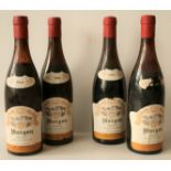 4 x MORGON, Côtes du PY, Domaine Jonchet, 1969, rouge, niveau vidange à haute [...]
