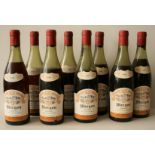 8 x MORGON, Côtes du PY, Domaine Jonchet, 1970, rouge, niveau vidange à haute [...]