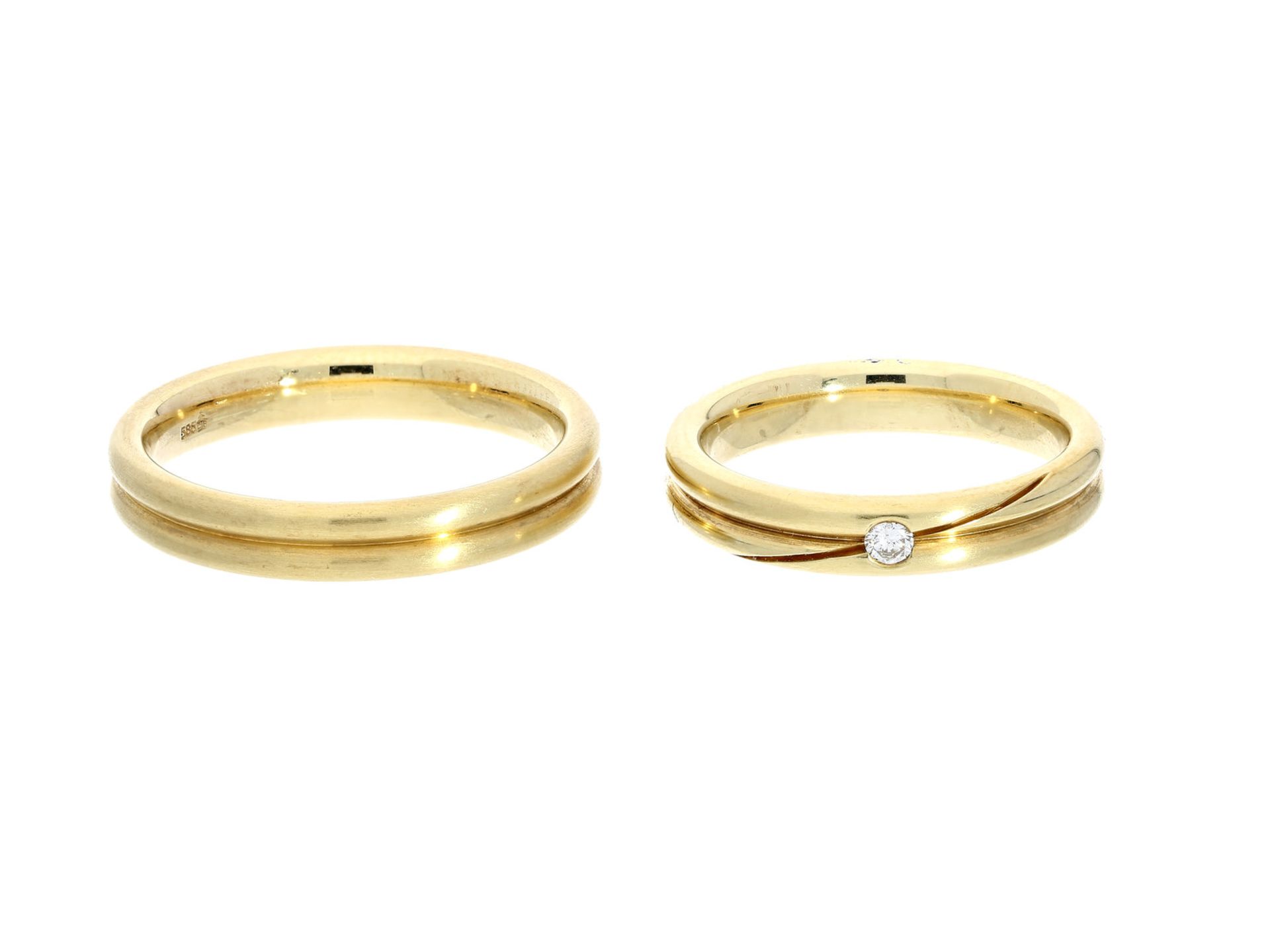 Ringe: ausgefallene und neuwertige Trauringe aus 14K Gelbgold