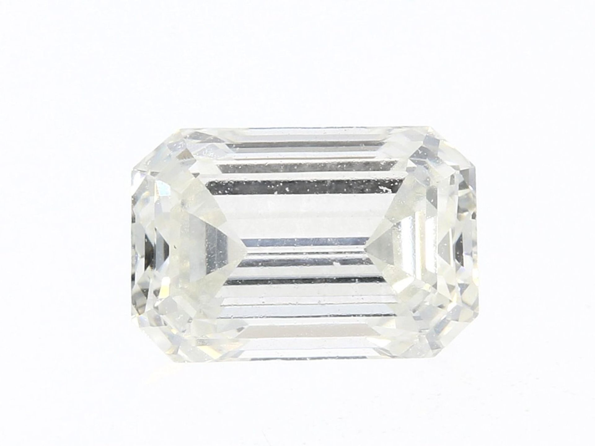 Diamant: sehr feiner Diamant im Emerald-Cut, 0,64ct, DPL-Zertifikat