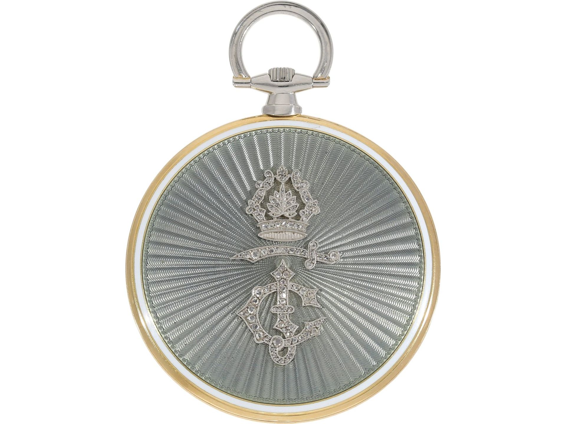 Pocket watch: unique, historically important Cartier pocket watch with original box, gift of the - Bild 4 aus 12