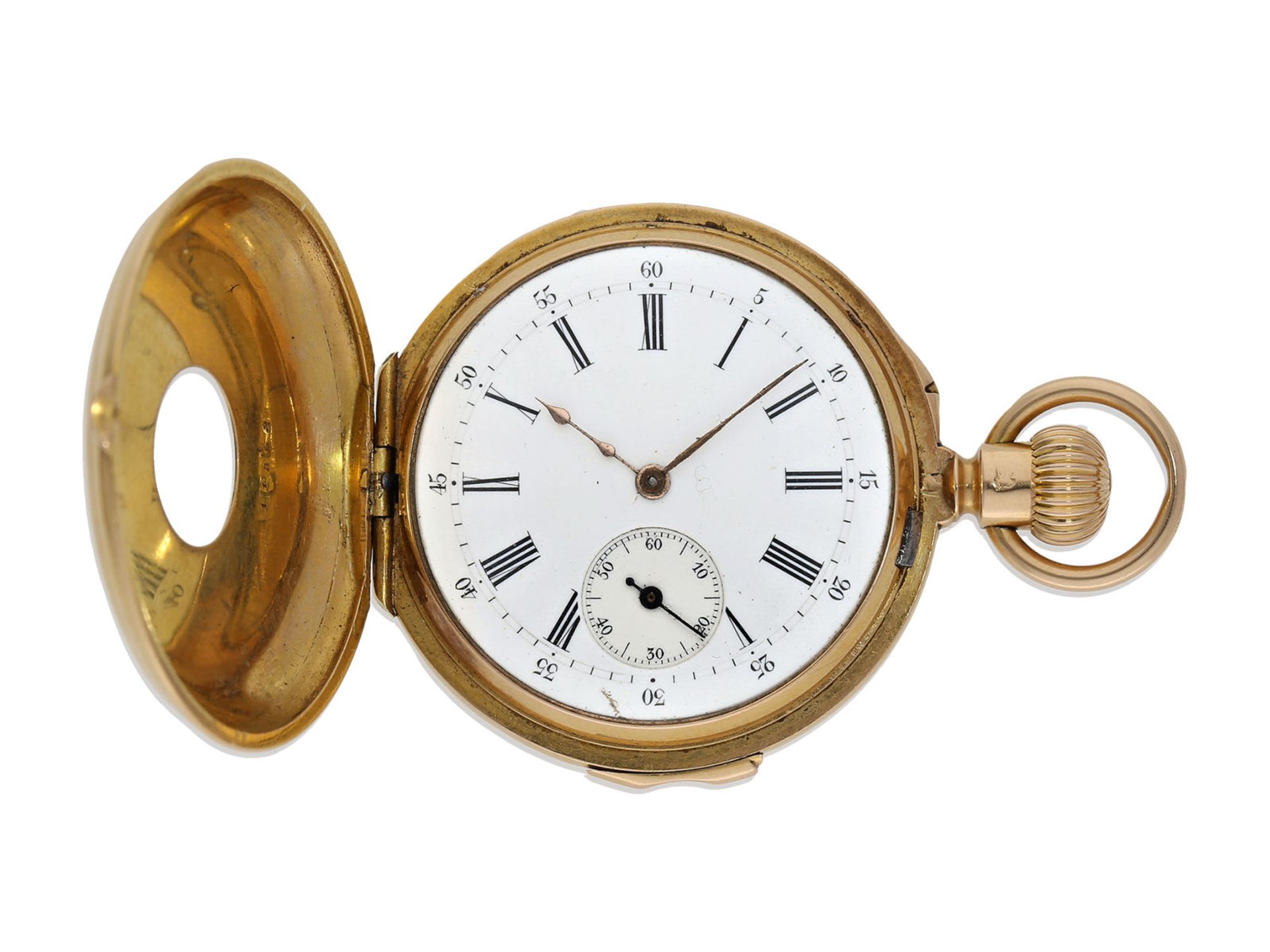 Pocket watch: rare fine lady's half hunting case repeater, Louis Audemars No. 11612, ca. 1880Ca. - Bild 2 aus 8