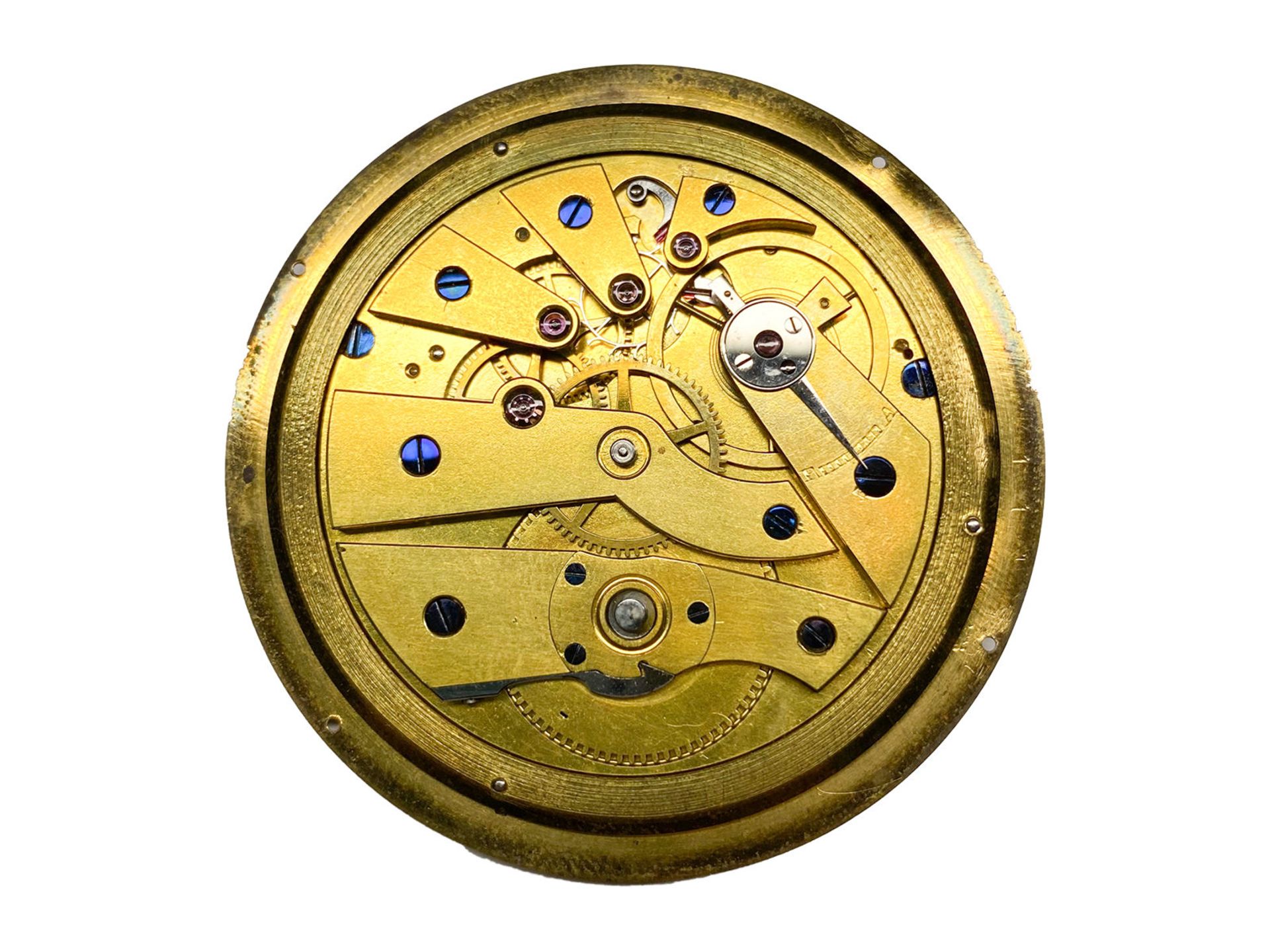 Pocket watch: very fine, especially large gold/ enamel pocket watch with special movement quality, - Bild 3 aus 3