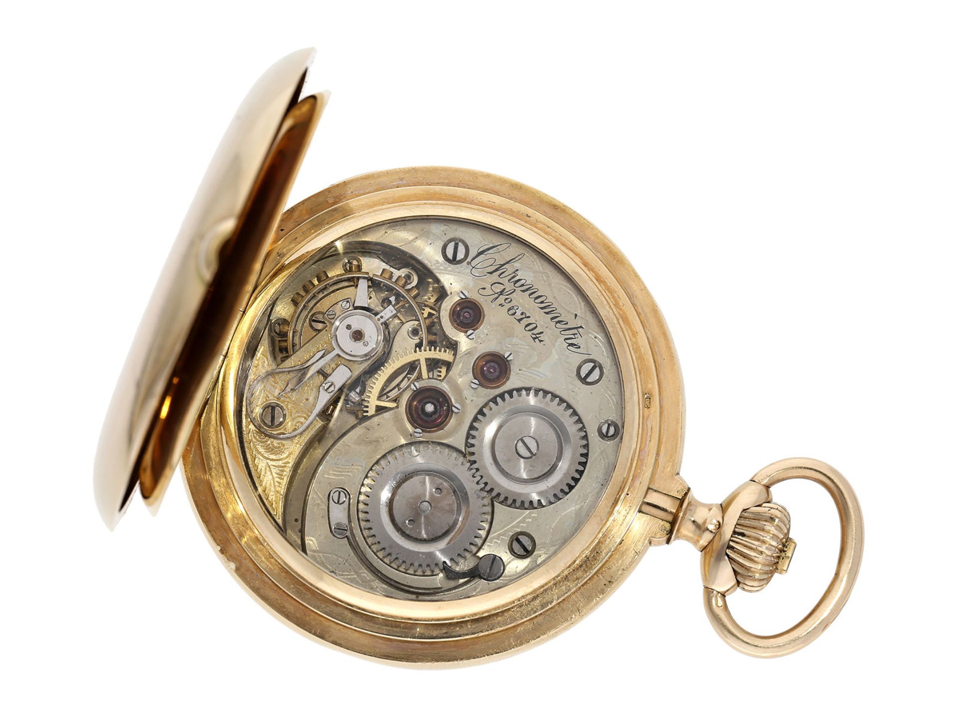 Pocket watch: extremely heavy Swiss pocket watch chronometer with pivoted detent chronometer - Bild 2 aus 7