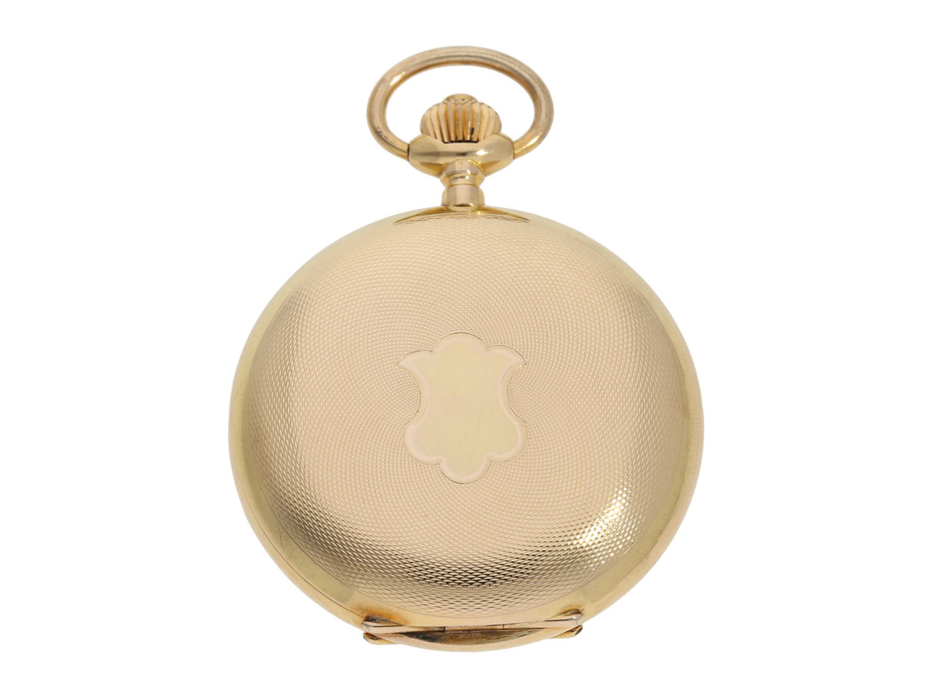 Pocket watch: heavy and high-quality 18K gold Swiss pivoted detent chronometer, ca. 1890 - Bild 6 aus 8