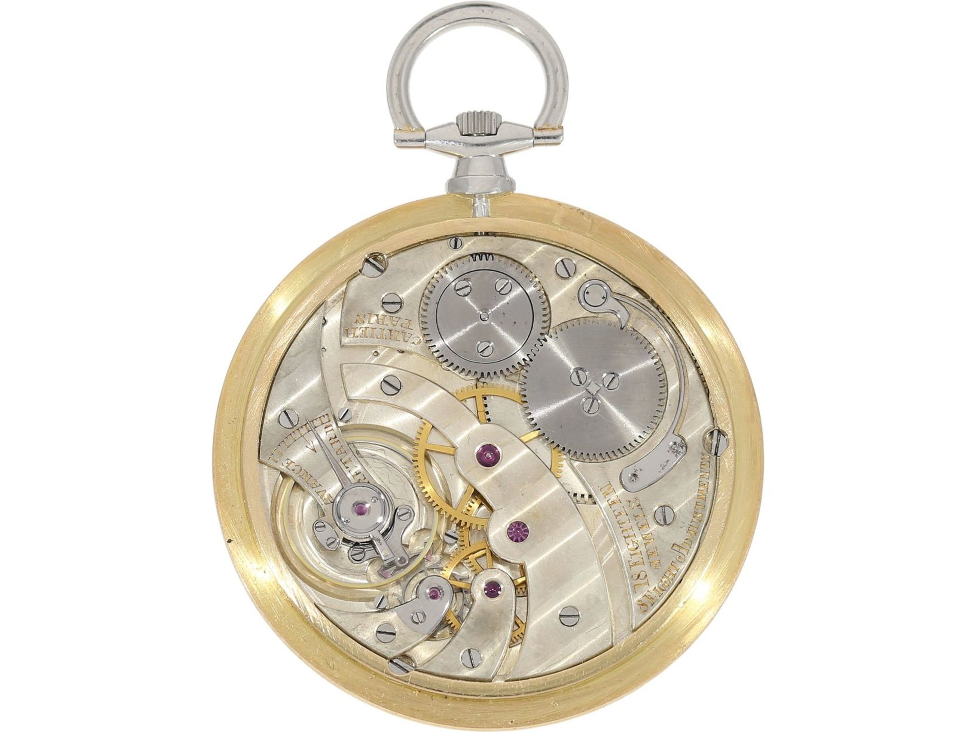 Pocket watch: unique, historically important Cartier pocket watch with original box, gift of the - Bild 7 aus 12