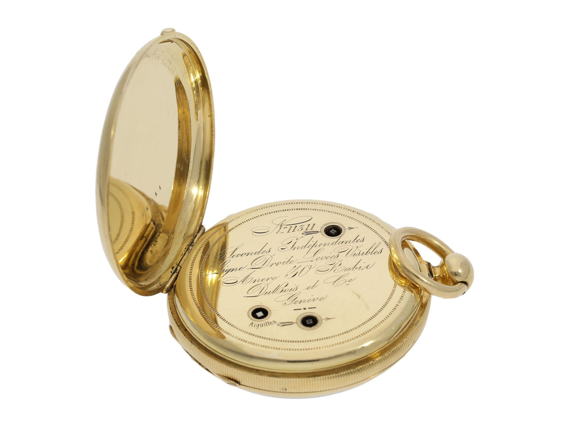 Pocket watch: fine Lepine with Seconde Morte, DuBois & Fils Geneve No. 11311, ca. 1850 - Bild 3 aus 6