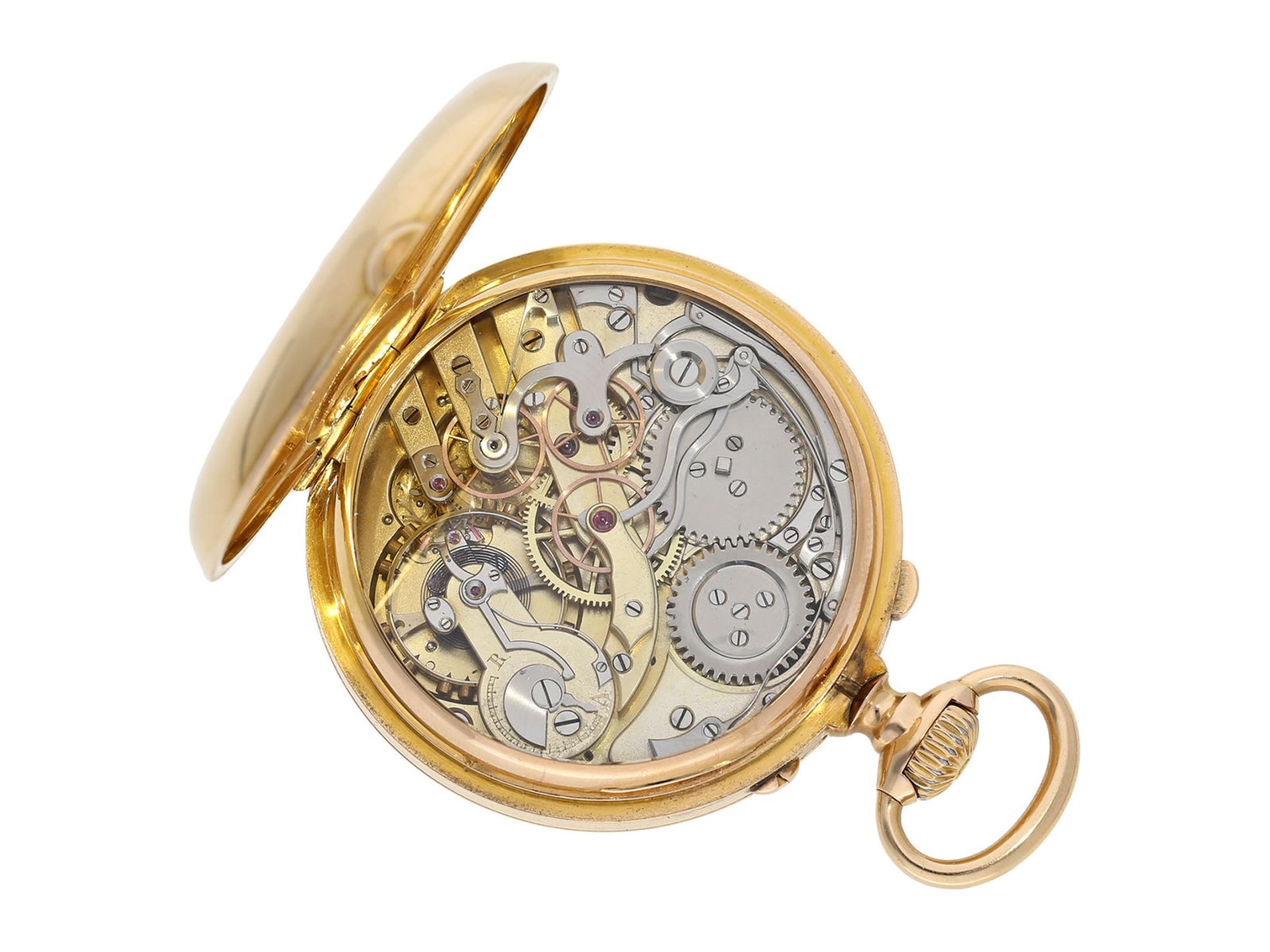 Pocket watch: exquisite, very fine French pocket chronometer of special quality, with chronograph, - Bild 2 aus 4