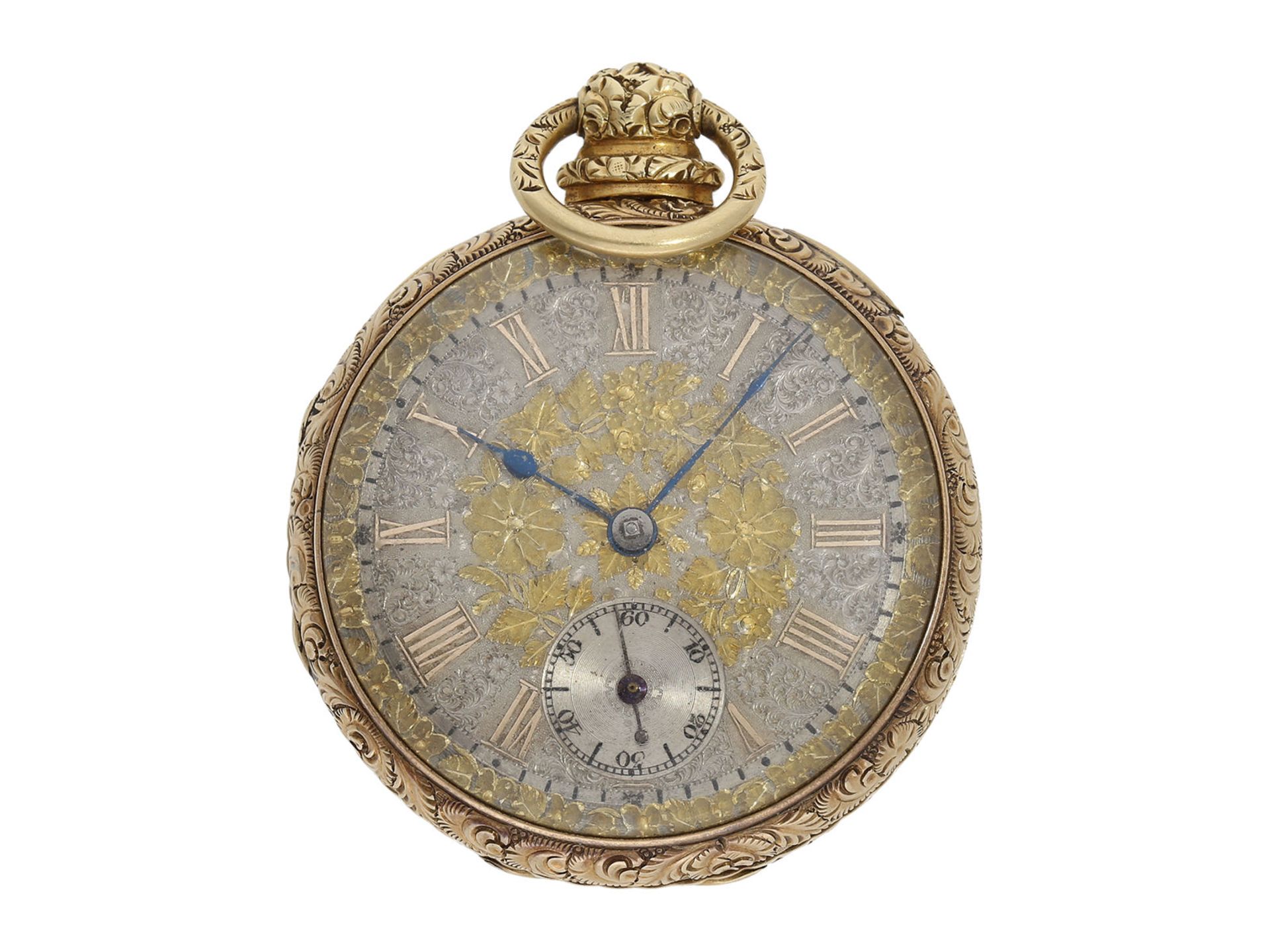 Pocket watch: Liverpool splendour pocket watch around 1830, with stop-seconds and "Liverpool