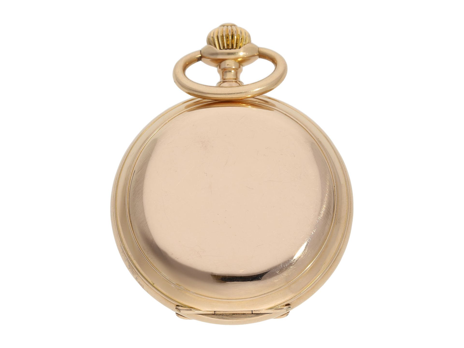 Pocket watch: double-sided astronomical gold hunting case with 4 complications, Switzerland ca. - Bild 5 aus 5