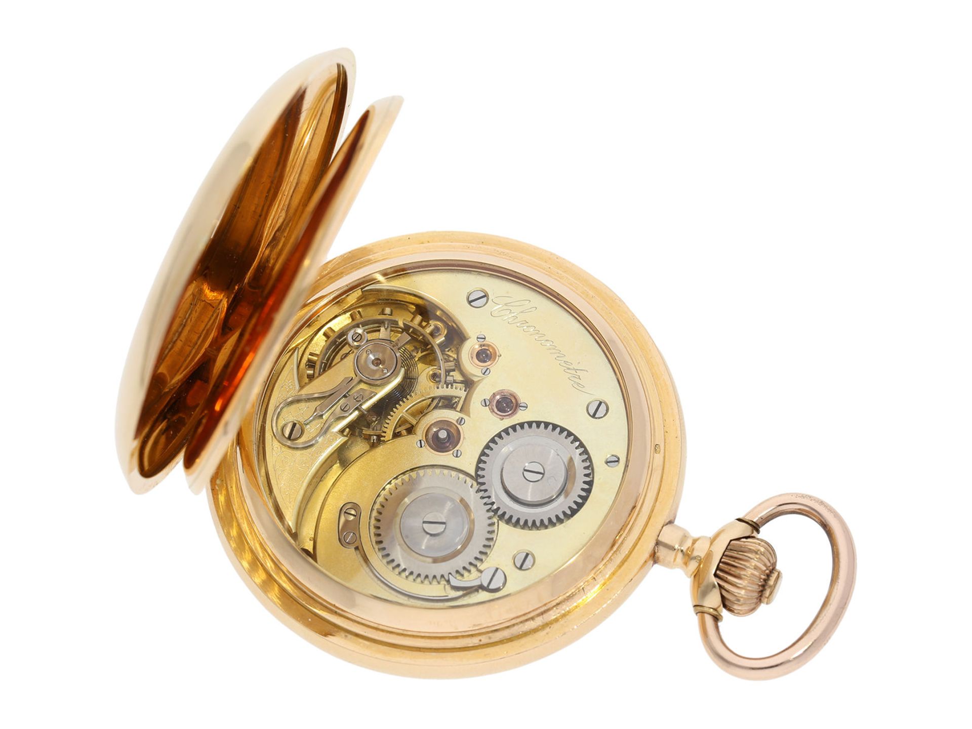 Pocket watch: extremely heavy Swiss chronometer of best quality "Chronometre 1ere Classe No. 11896", - Bild 3 aus 8