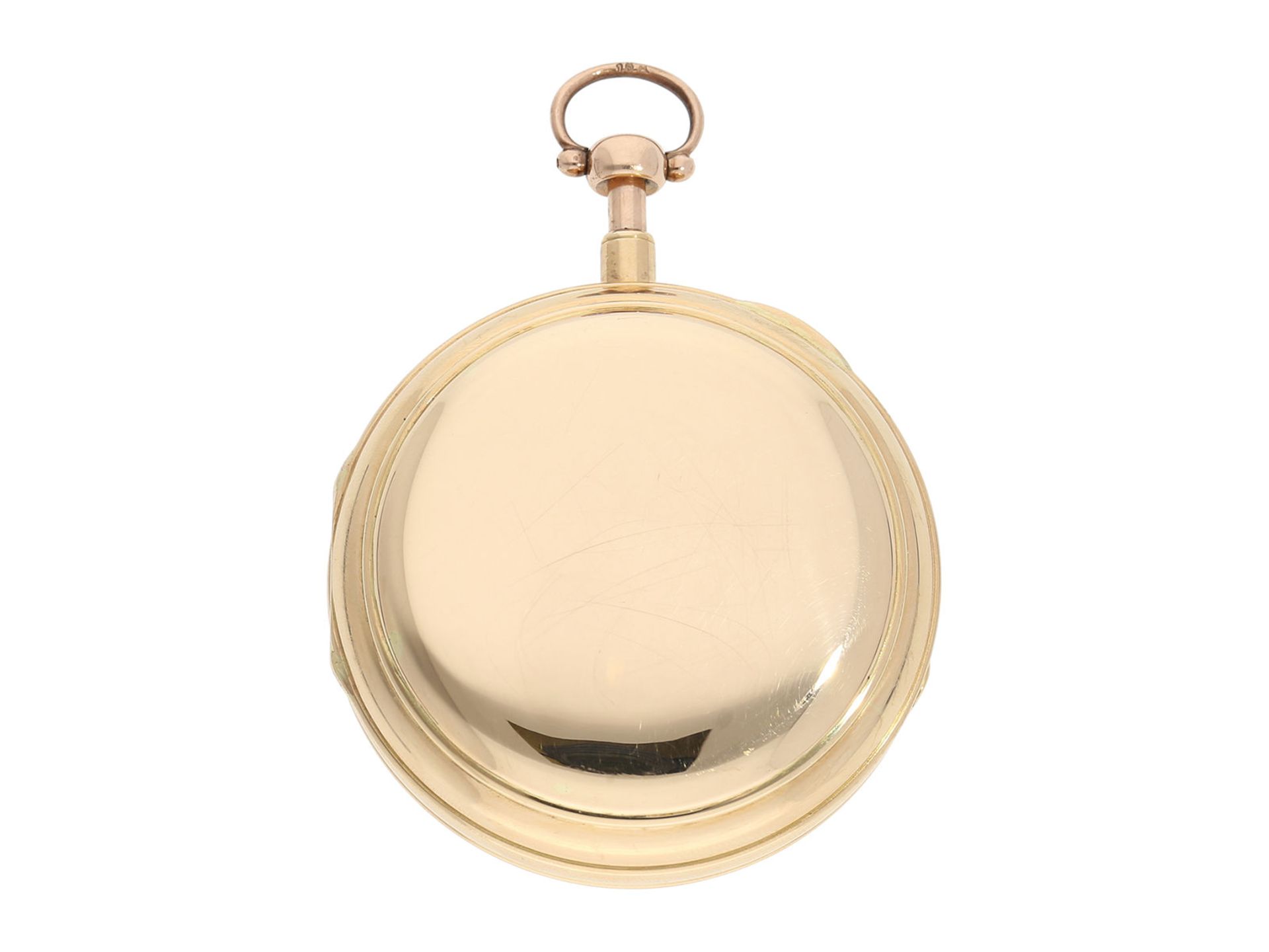 Pocket watch: important, early Geneva precision pocket watch/ deck watch with jumping centre - Bild 12 aus 15