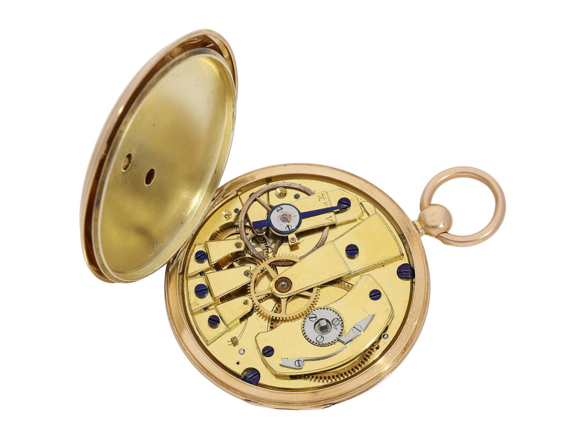 Pocket watch: fine pink gold Lepine with jumping hour and decentralised time display, Breguet - Bild 2 aus 5