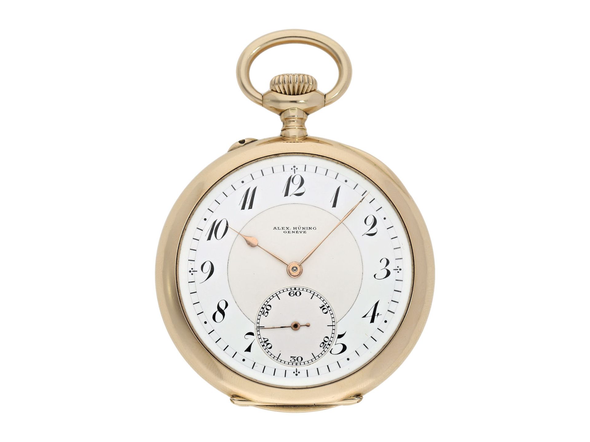 Pocket watch: exquisite Geneva Ankerchronometer, high quality, Alex Hüning Geneva No. 40830, ca.