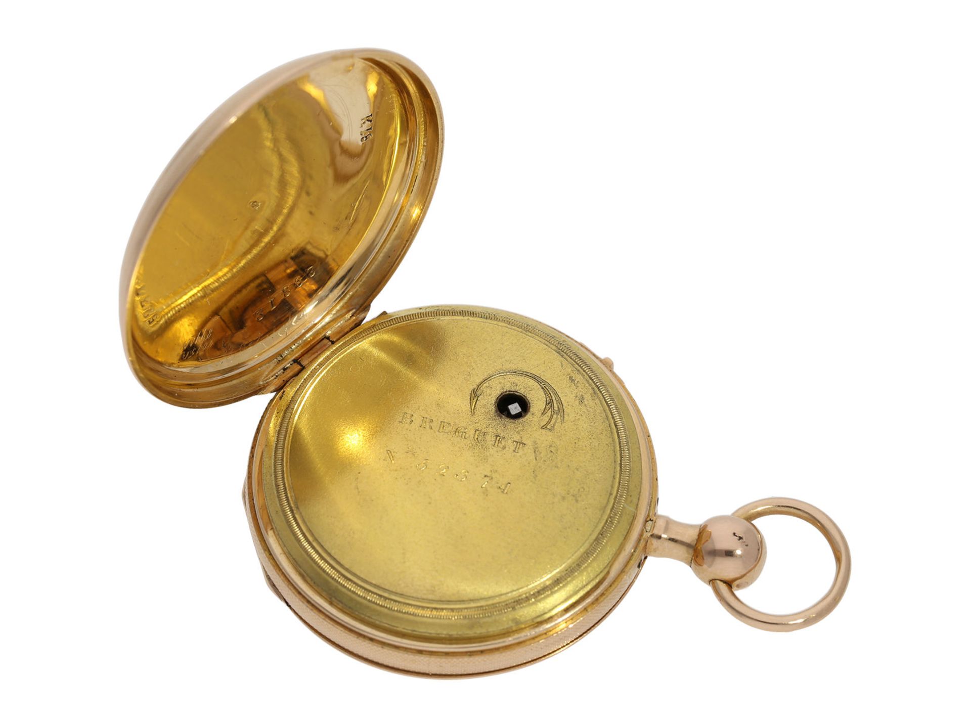 Pocket watch: pink gold verge watch repeater, signed Breguet, ca. 1820 - Bild 3 aus 6