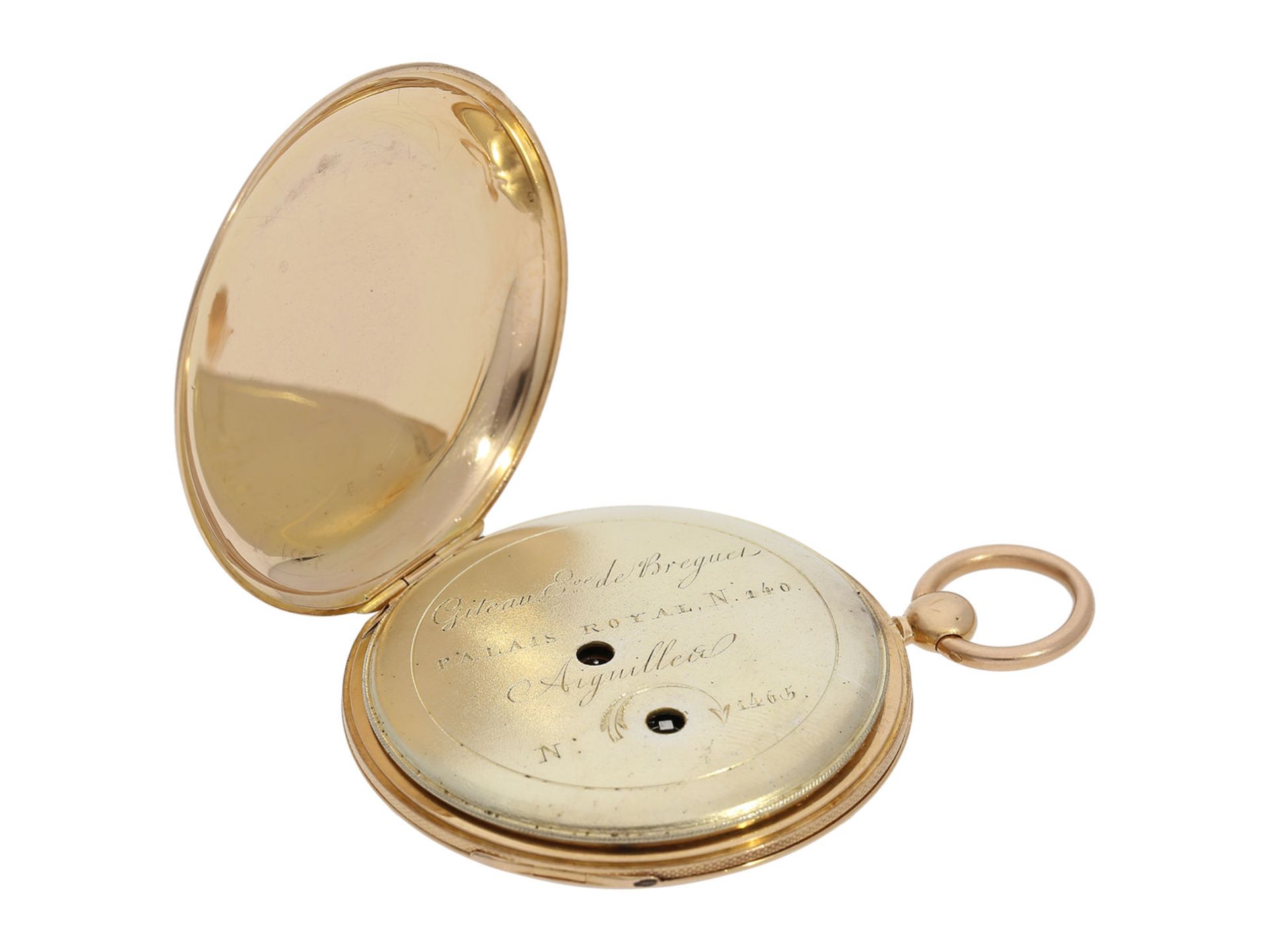 Pocket watch: fine pink gold Lepine with jumping hour and decentralised time display, Breguet - Bild 4 aus 5