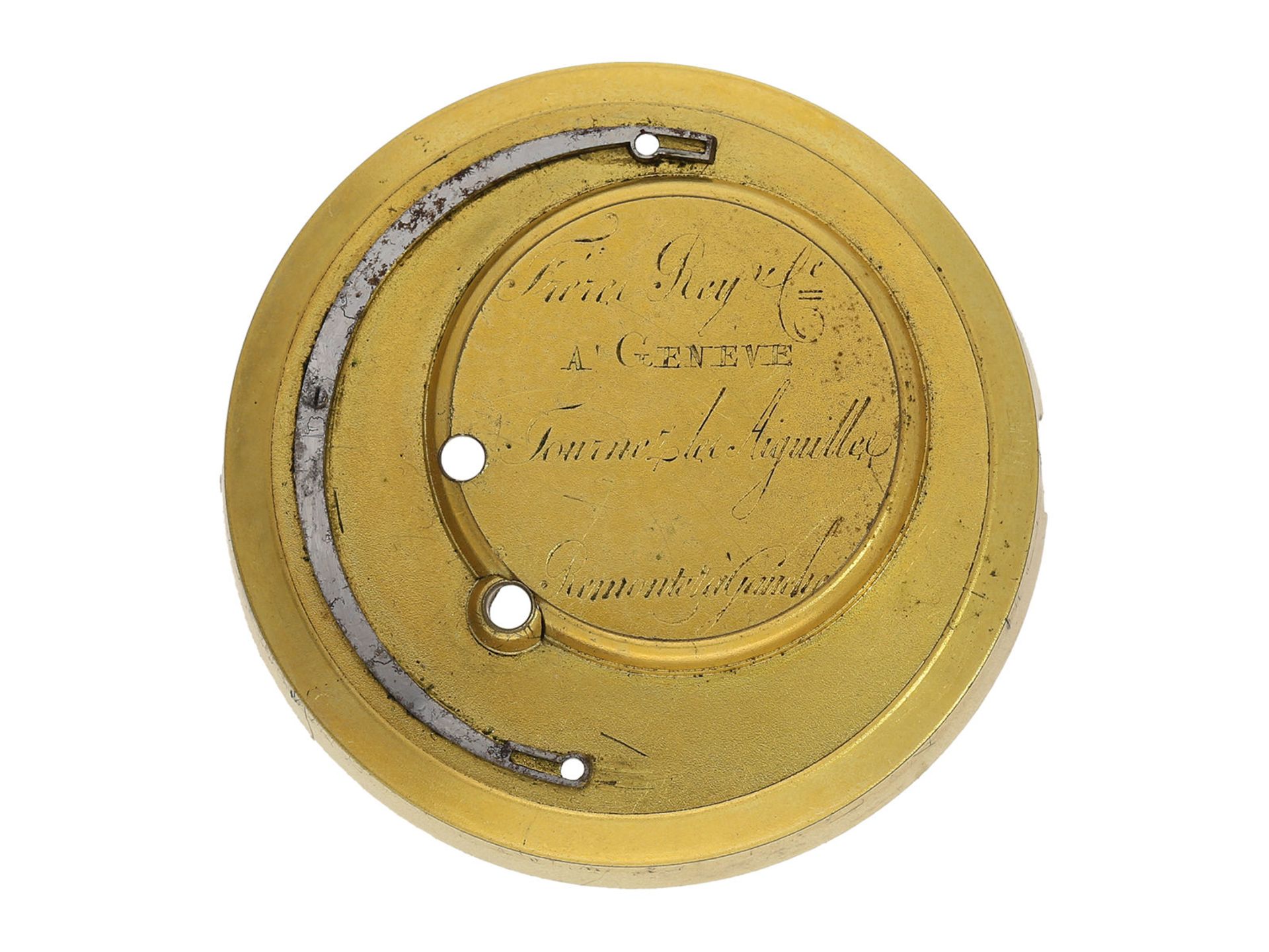 Pocket watch: important, early Geneva precision pocket watch/ deck watch with jumping centre - Bild 8 aus 15